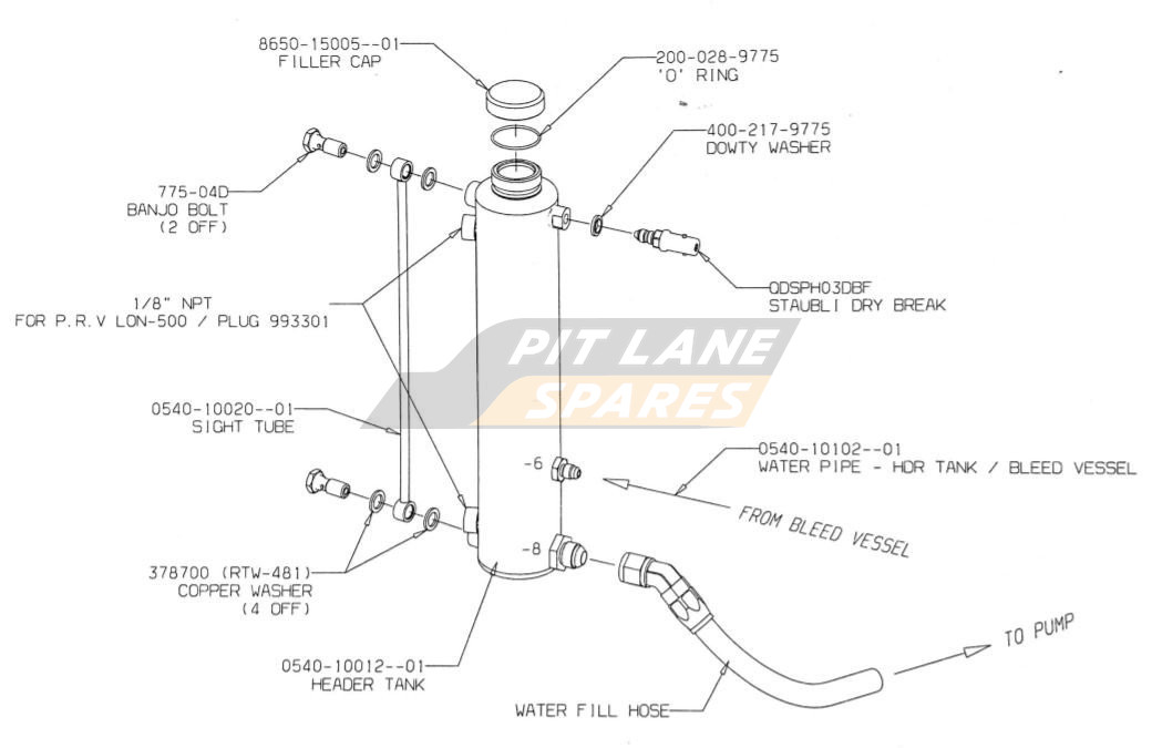 HEADER TANK ASSY Diagram